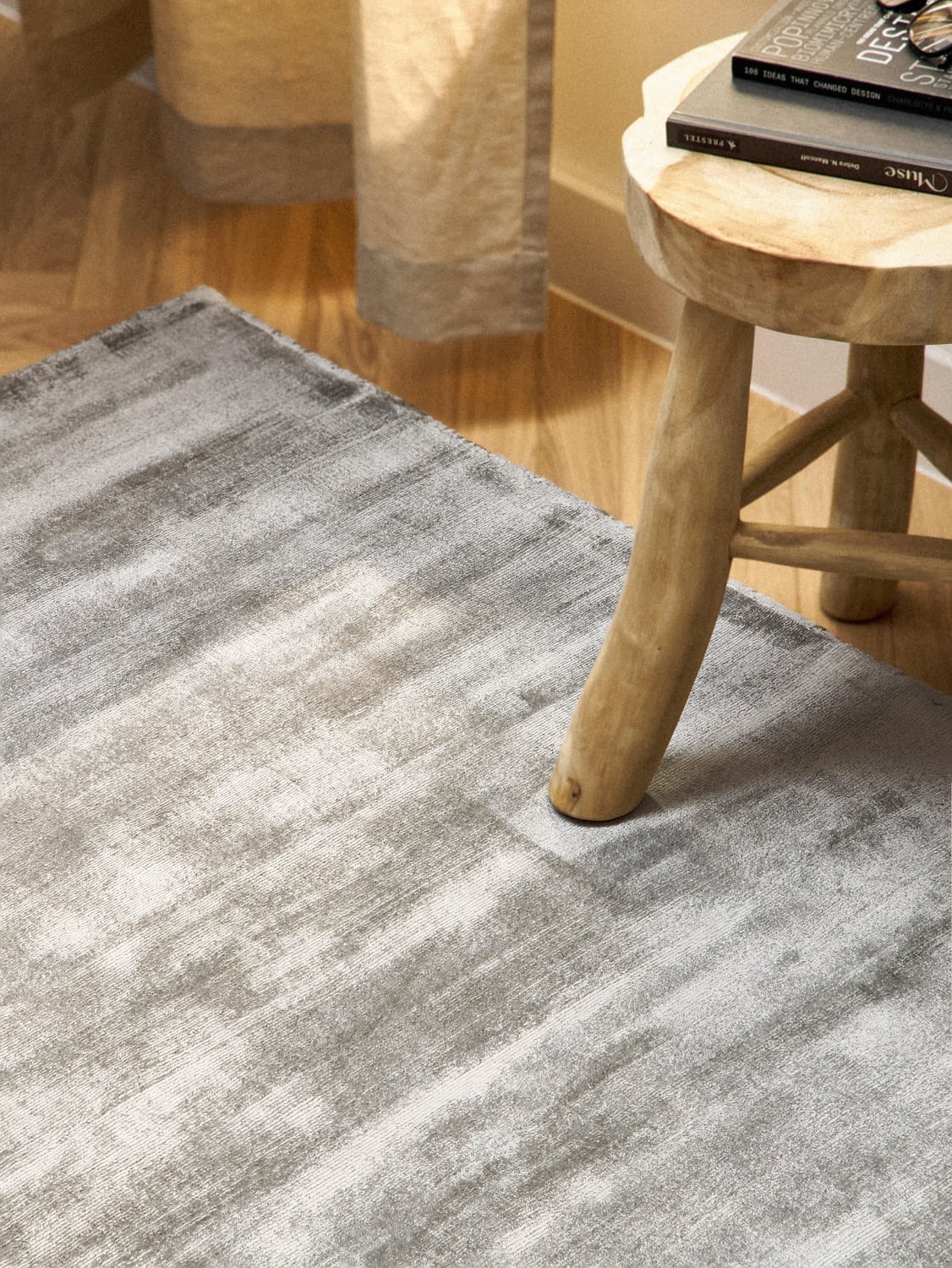 Jane Handwoven Viscose Rug — Sand Beige