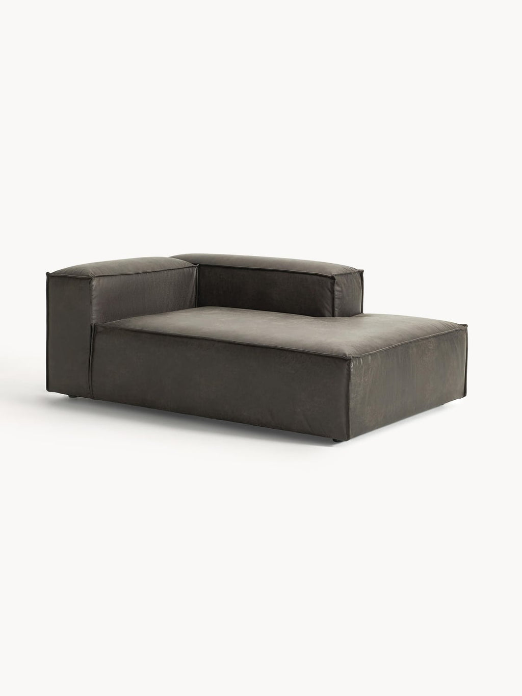 Lennon Ottoman Corner Module in Leather — Green