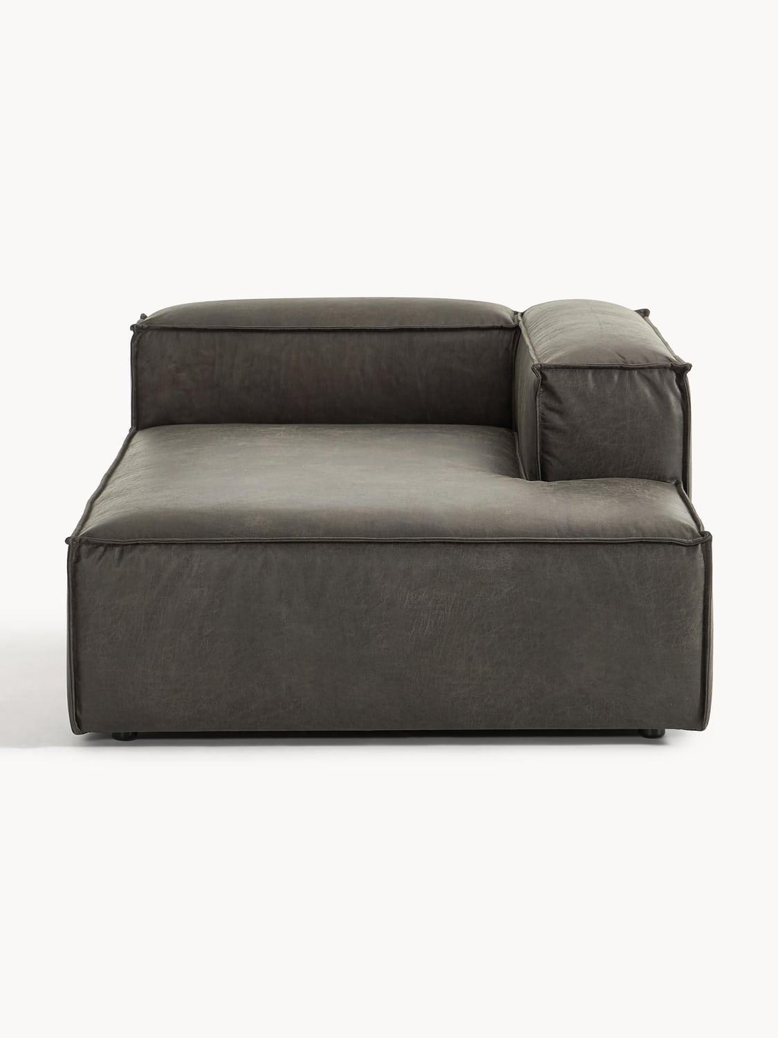 Lennon Ottoman Corner Module in Leather — Green