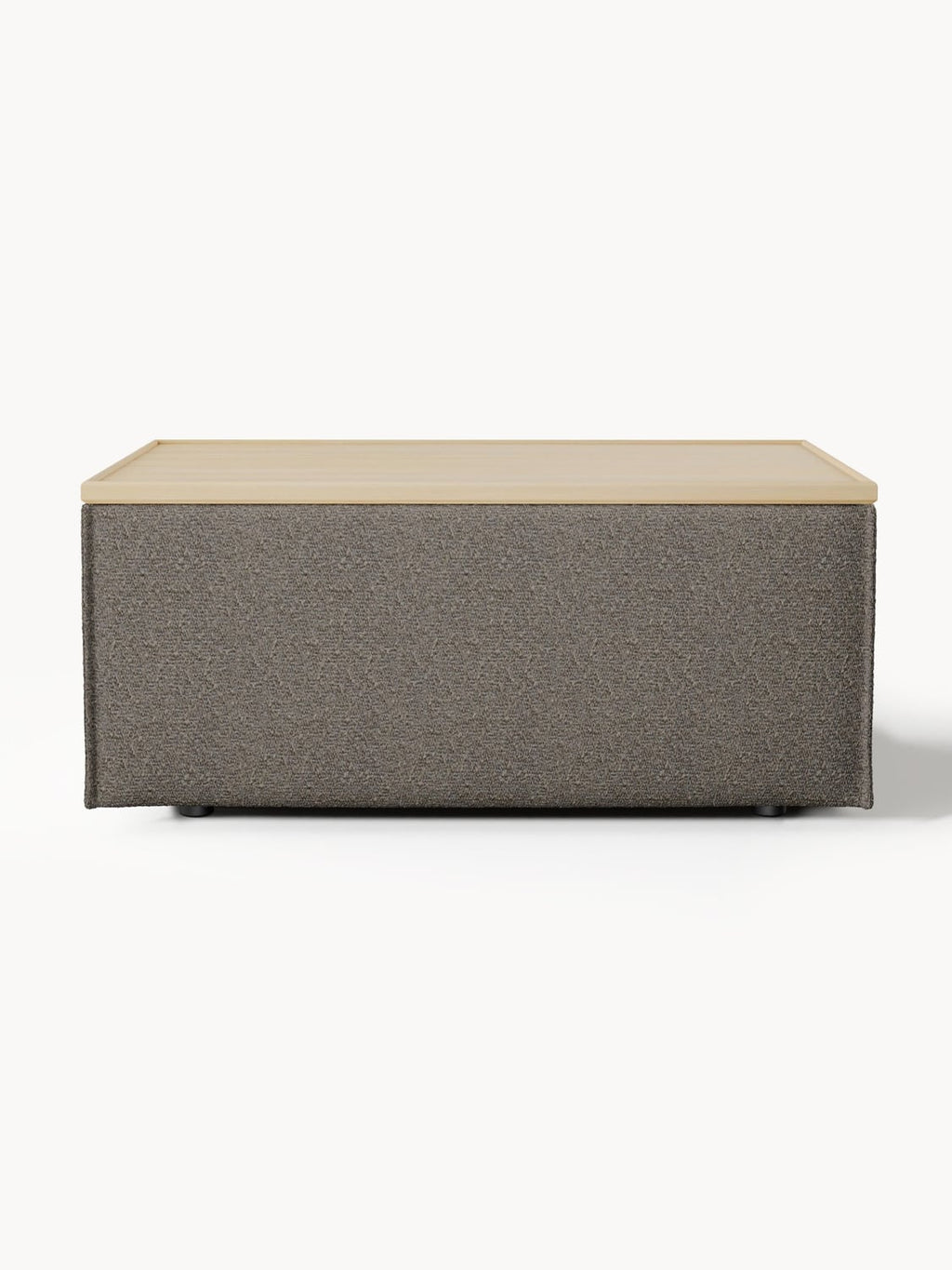 Lennon Sofa Ottoman in Bouclé with Storage — Slate Grey