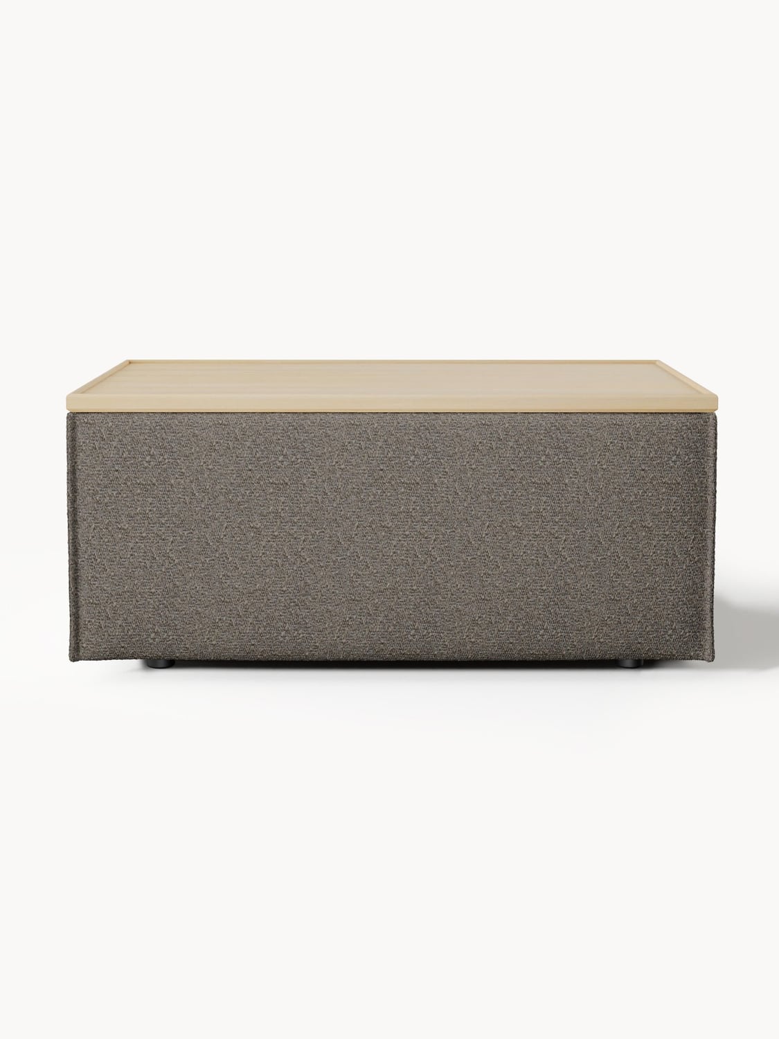 Lennon Sofa Ottoman in Bouclé with Storage — Slate Grey