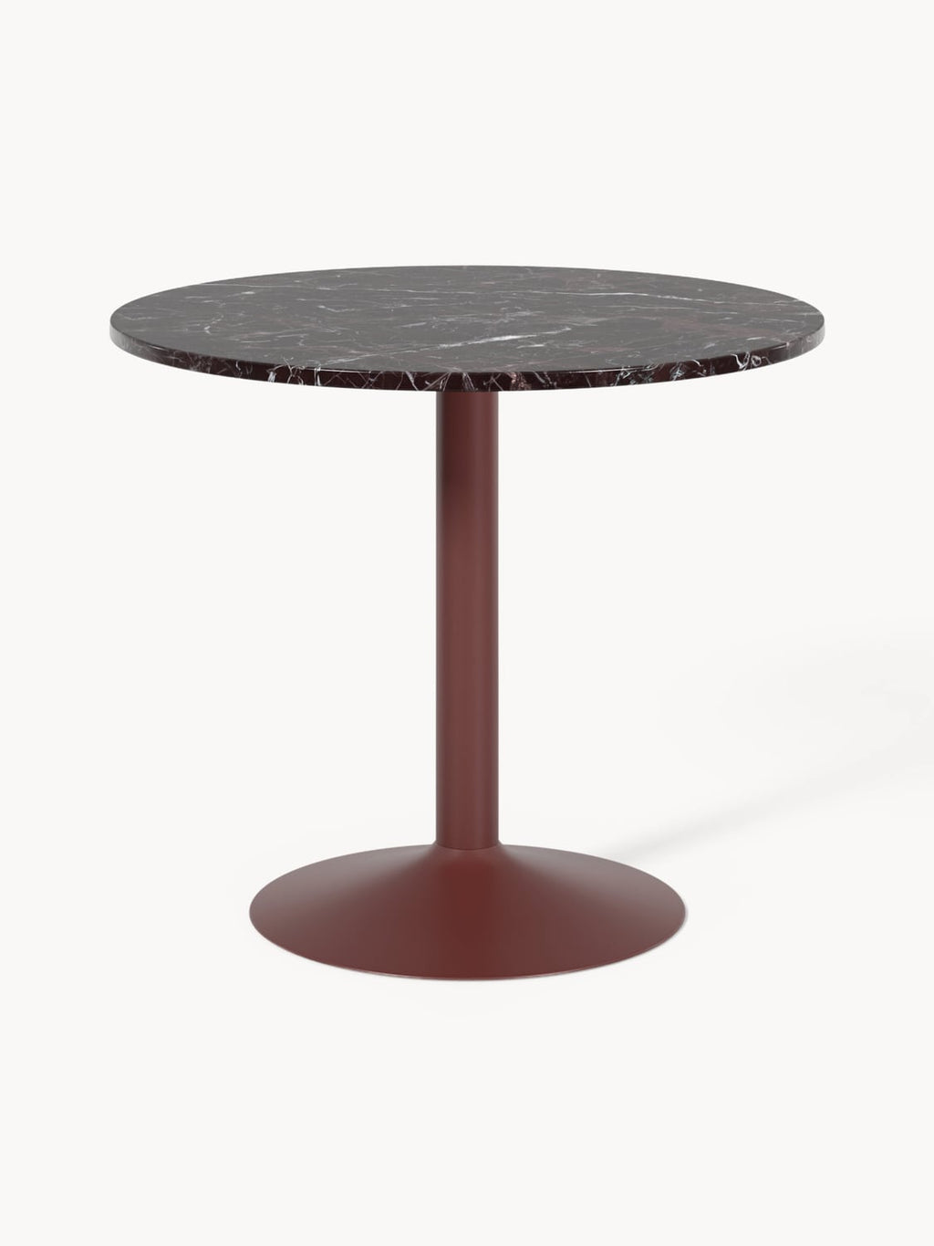 Miley Round Marble-Dining Table, Ø 90 cm — Dark Grey