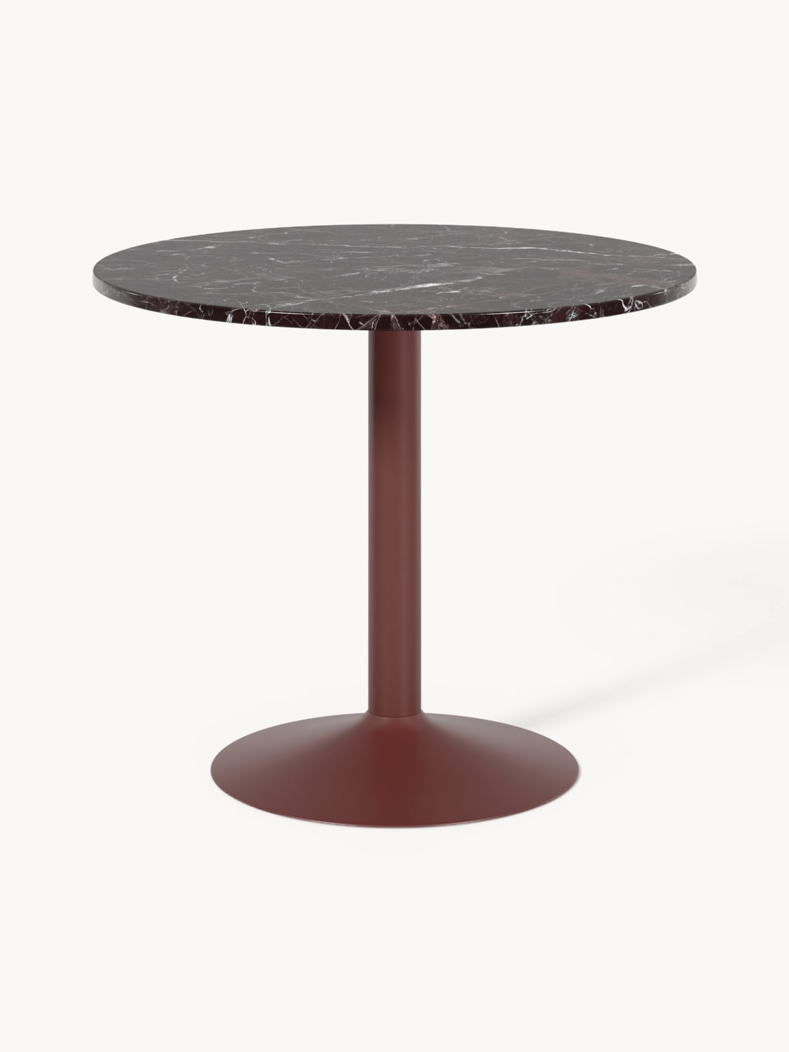 Miley Round Marble-Dining Table, Ø 90 cm — Dark Grey