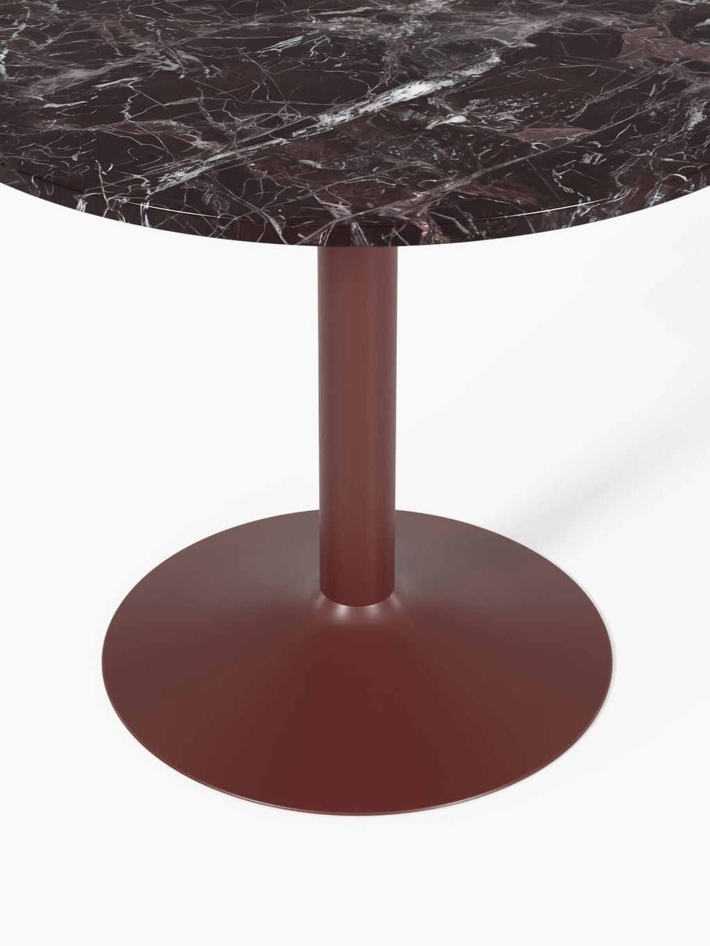 Miley Round Marble-Dining Table, Ø 90 cm — Dark Grey