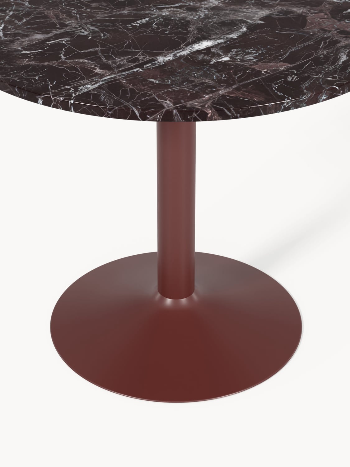 Miley Round Marble-Dining Table, Ø 90 cm — Dark Grey
