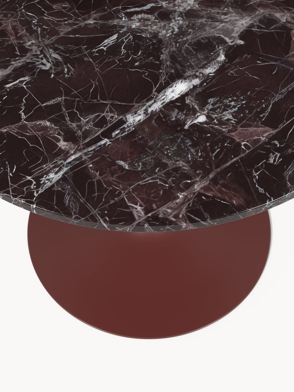 Miley Round Marble-Dining Table, Ø 90 cm — Dark Grey