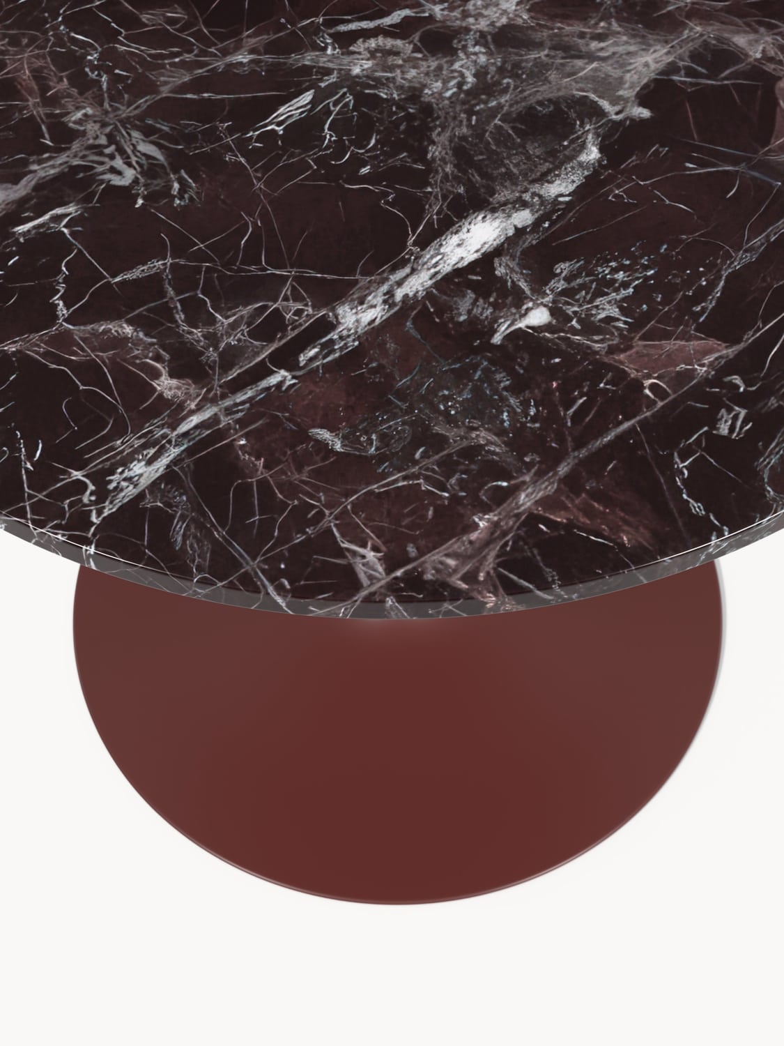 Miley Round Marble-Dining Table, Ø 90 cm — Dark Grey