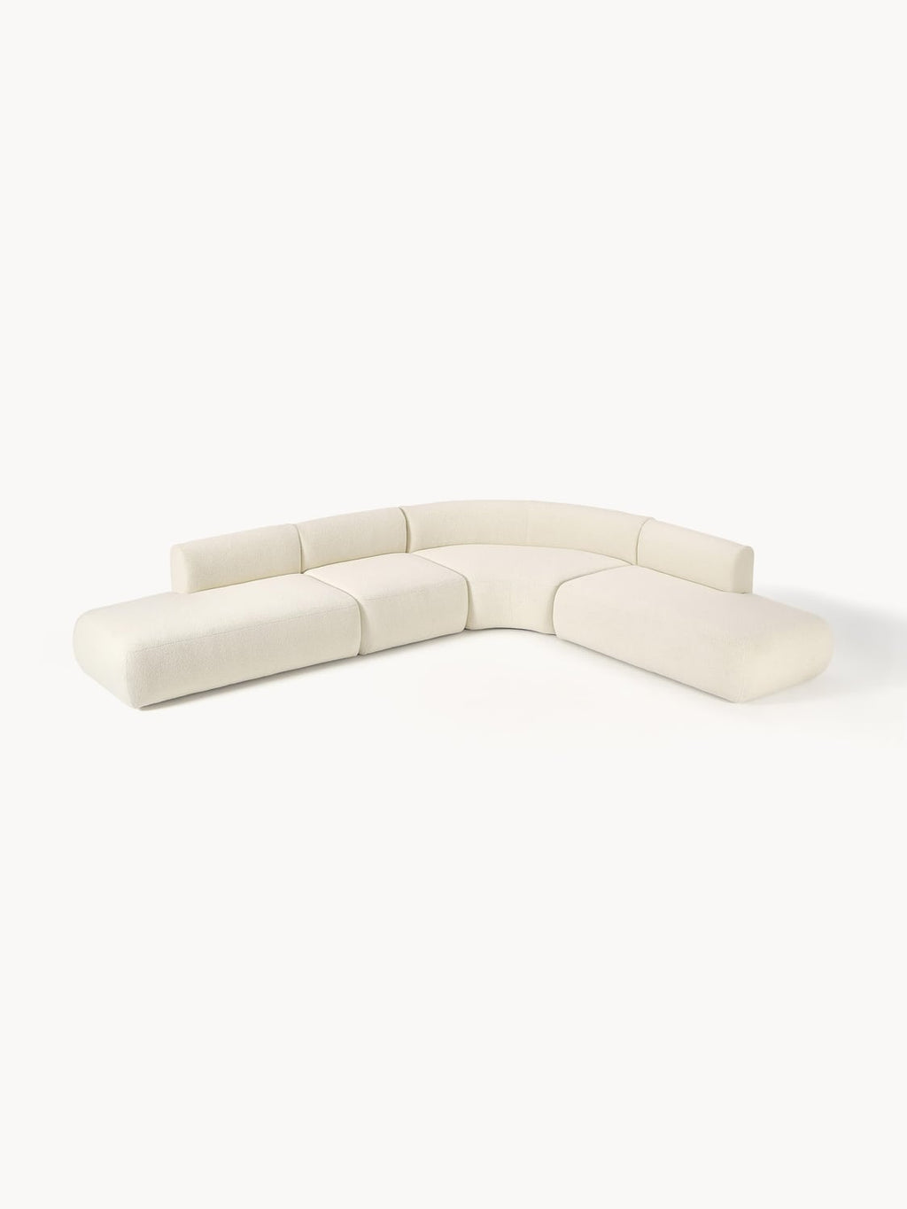 Sofia Modular Teddy-Corner Sofa (4-seater) — Ivory