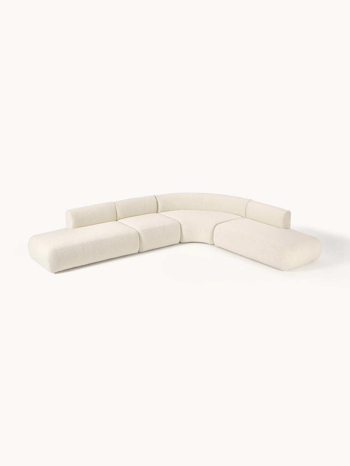 Sofia Modular Teddy-Corner Sofa (4-seater) — Ivory