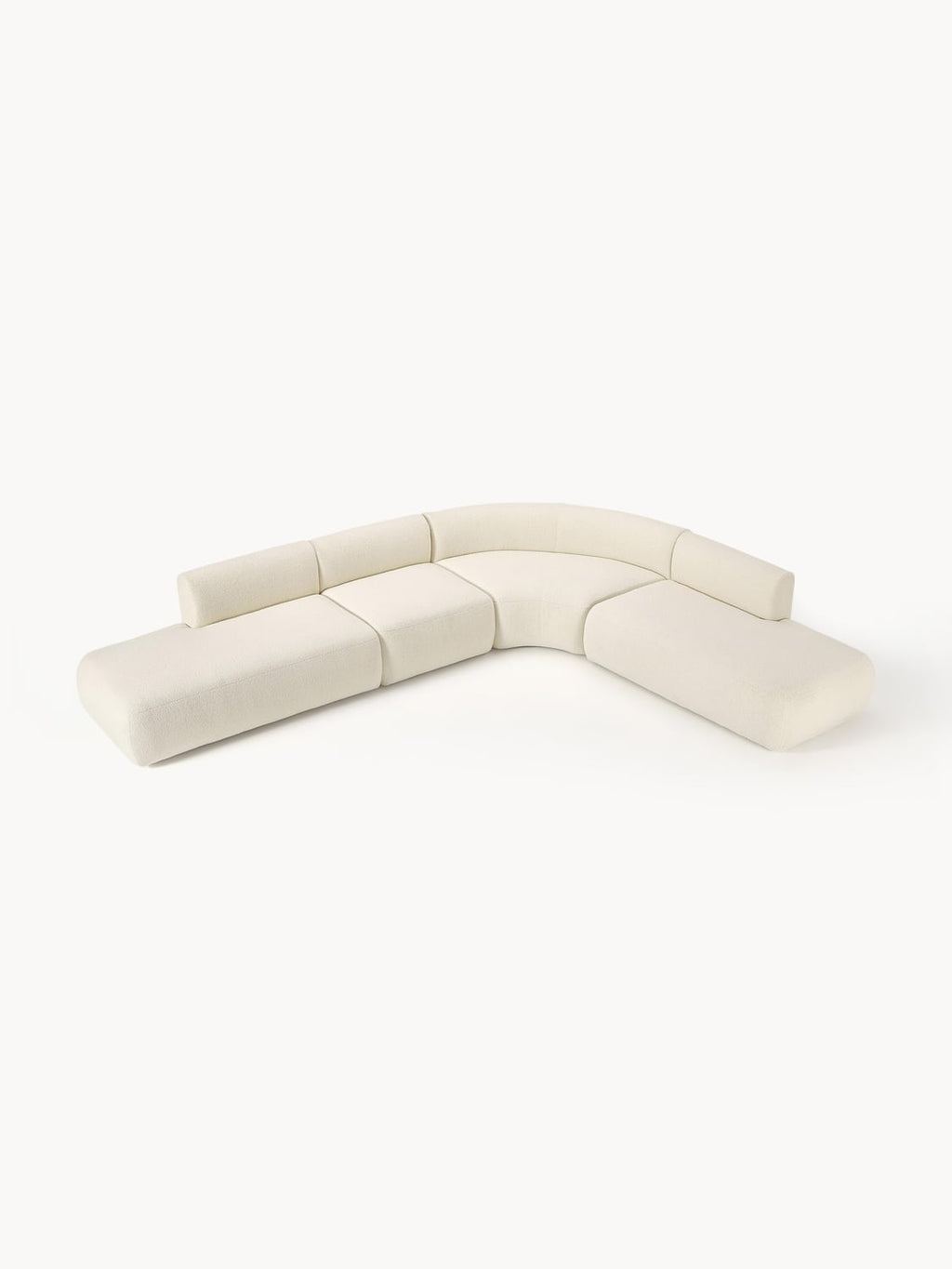 Sofia Modular Teddy-Corner Sofa (4-seater) — Ivory