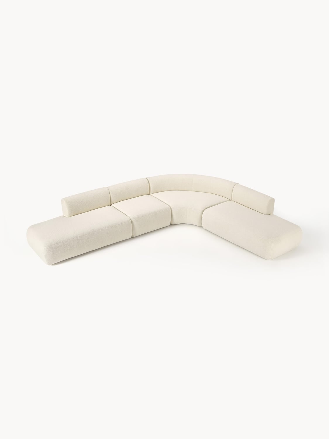 Sofia Modular Teddy-Corner Sofa (4-seater) — Ivory