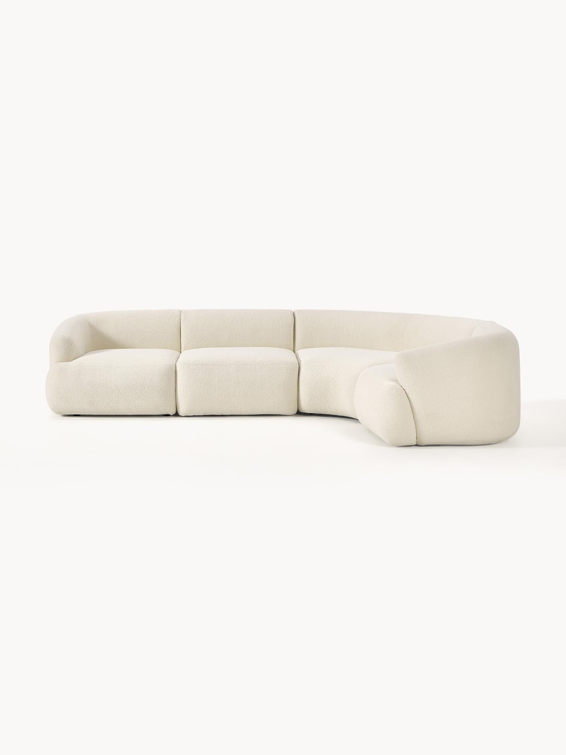 Sofia Modular Teddy-Corner Sofa (4-seater) — Cream