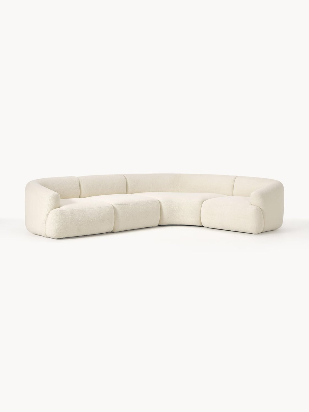 Sofia Modular Teddy-Corner Sofa (4-seater) — Cream