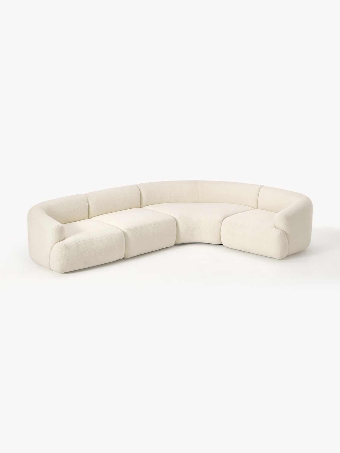 Sofia Modular Teddy-Corner Sofa (4-seater) — Cream