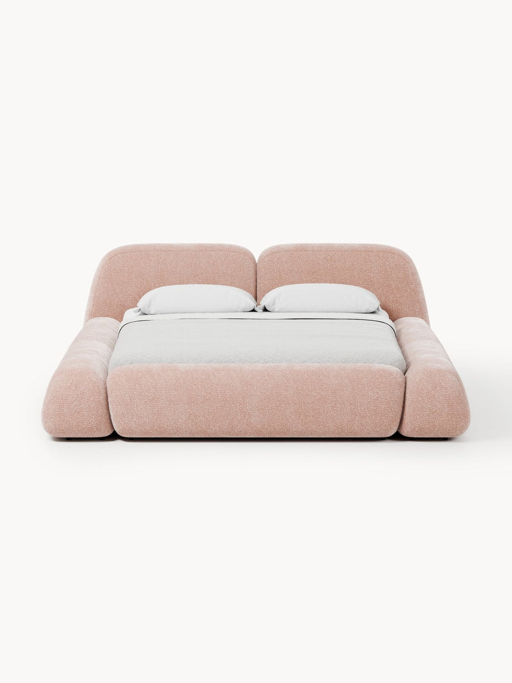 Wolke Upholstered Bed — Pearl Grey