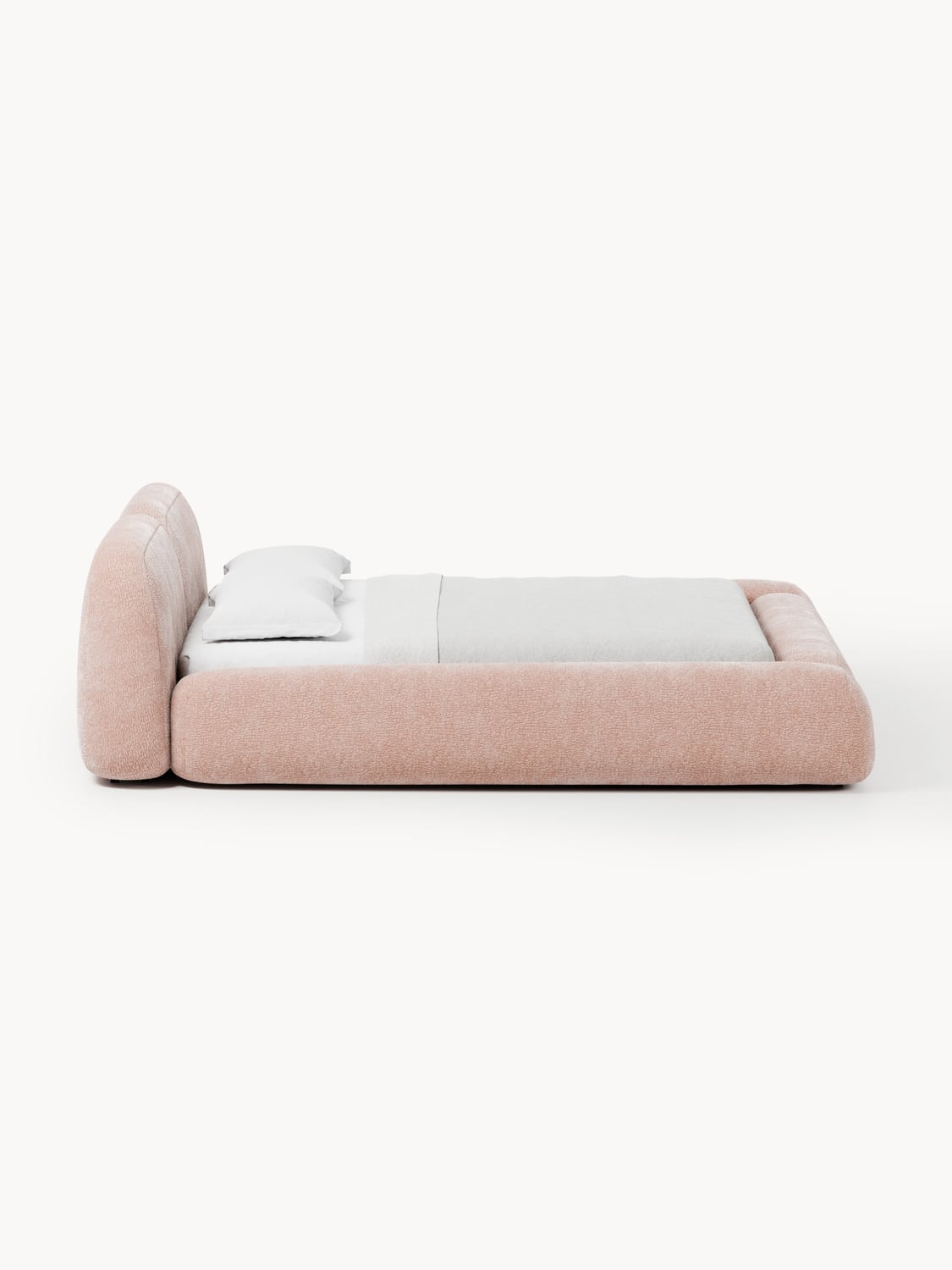 Wolke Upholstered Bed — Pearl Grey