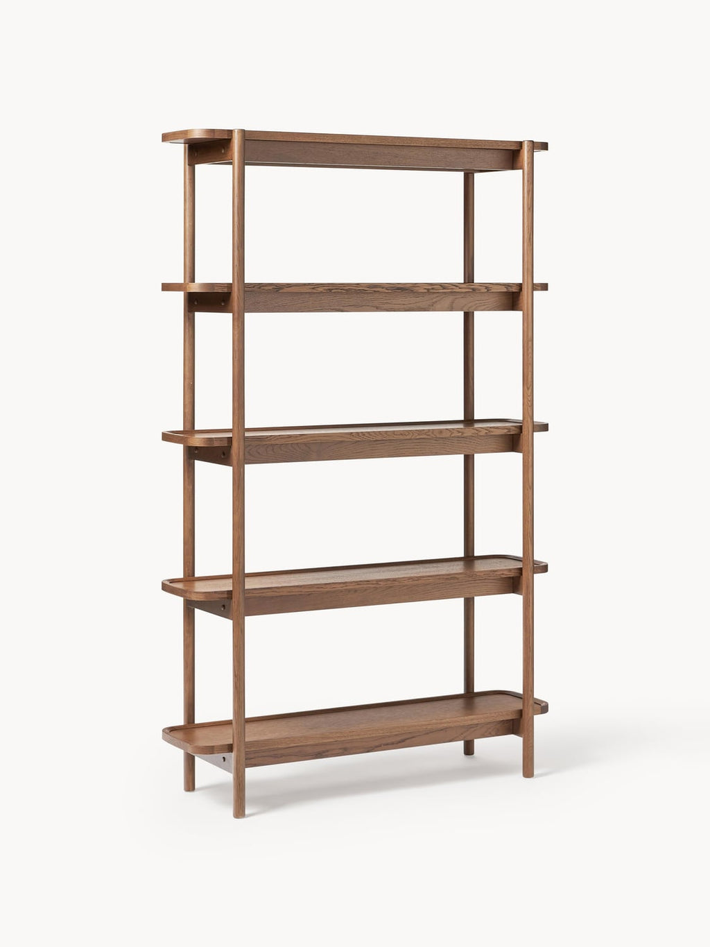 Libby Tall Wooden Shelving Unit — Warm Grey