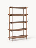Libby Tall Wooden Shelving Unit — Warm Grey