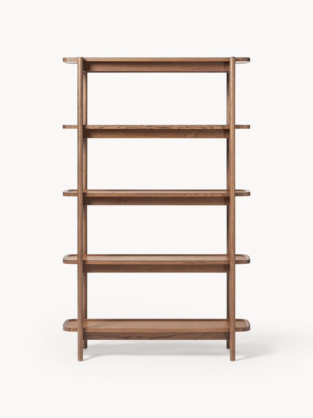 Libby Tall Wooden Shelving Unit — Warm Grey