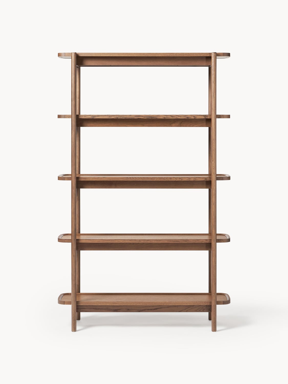 Libby Tall Wooden Shelving Unit — Warm Grey