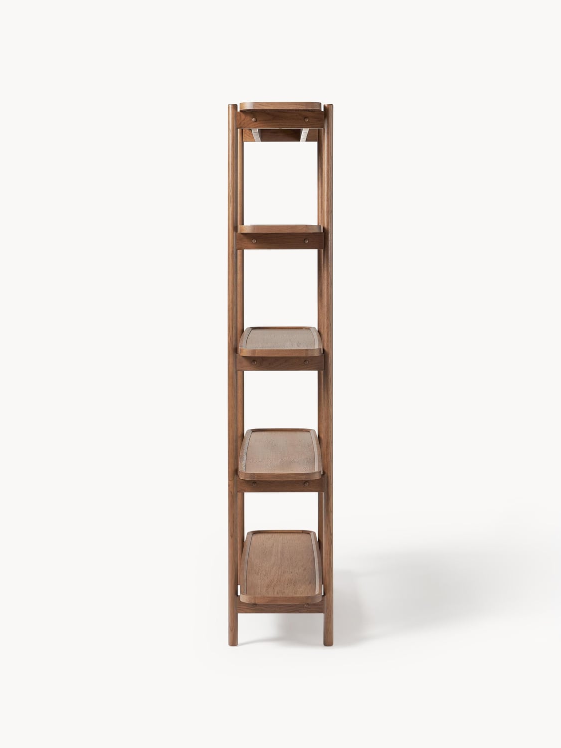 Libby Tall Wooden Shelving Unit — Warm Grey