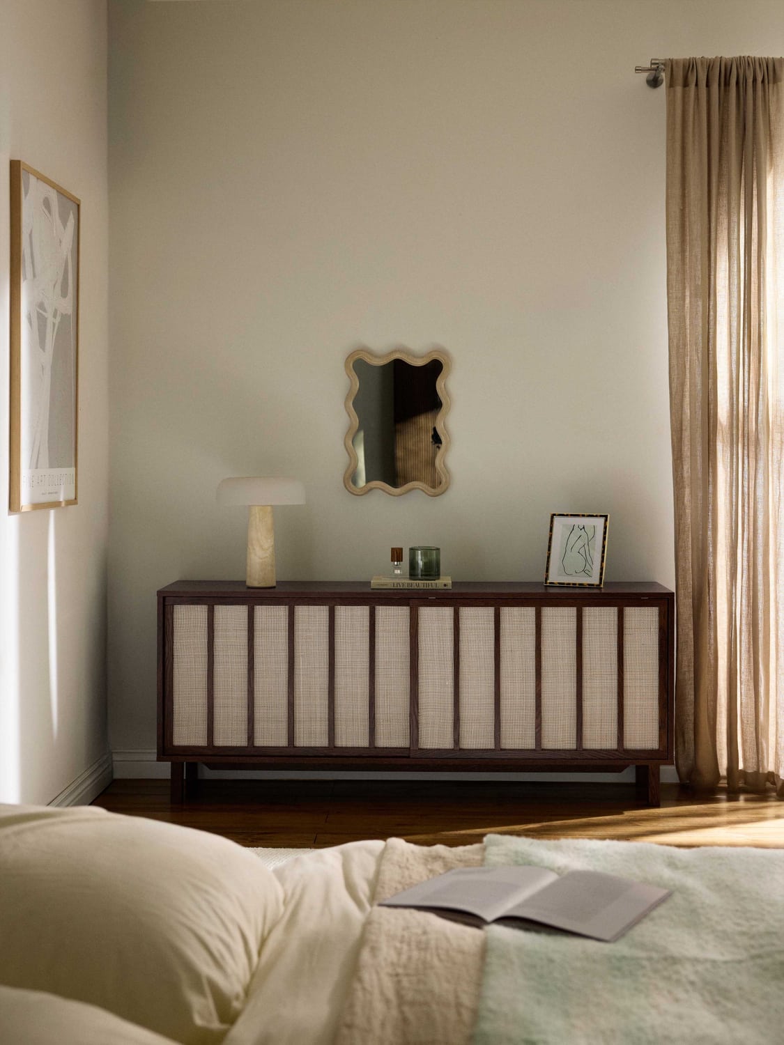 Echo Sideboard with Rattan-Fronts — Taupe