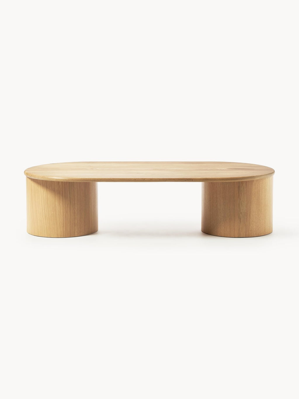 Didi Oval Coffee Table in Oak — Oatmeal