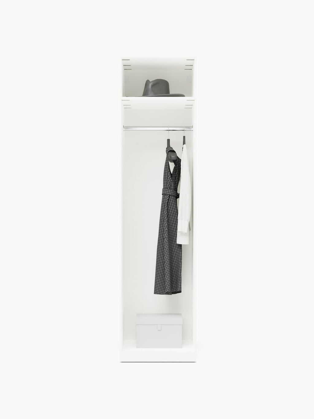 Charlotte Modular Hinged-Door Wardrobe, 50 cm Width, in various sizes — Ivory