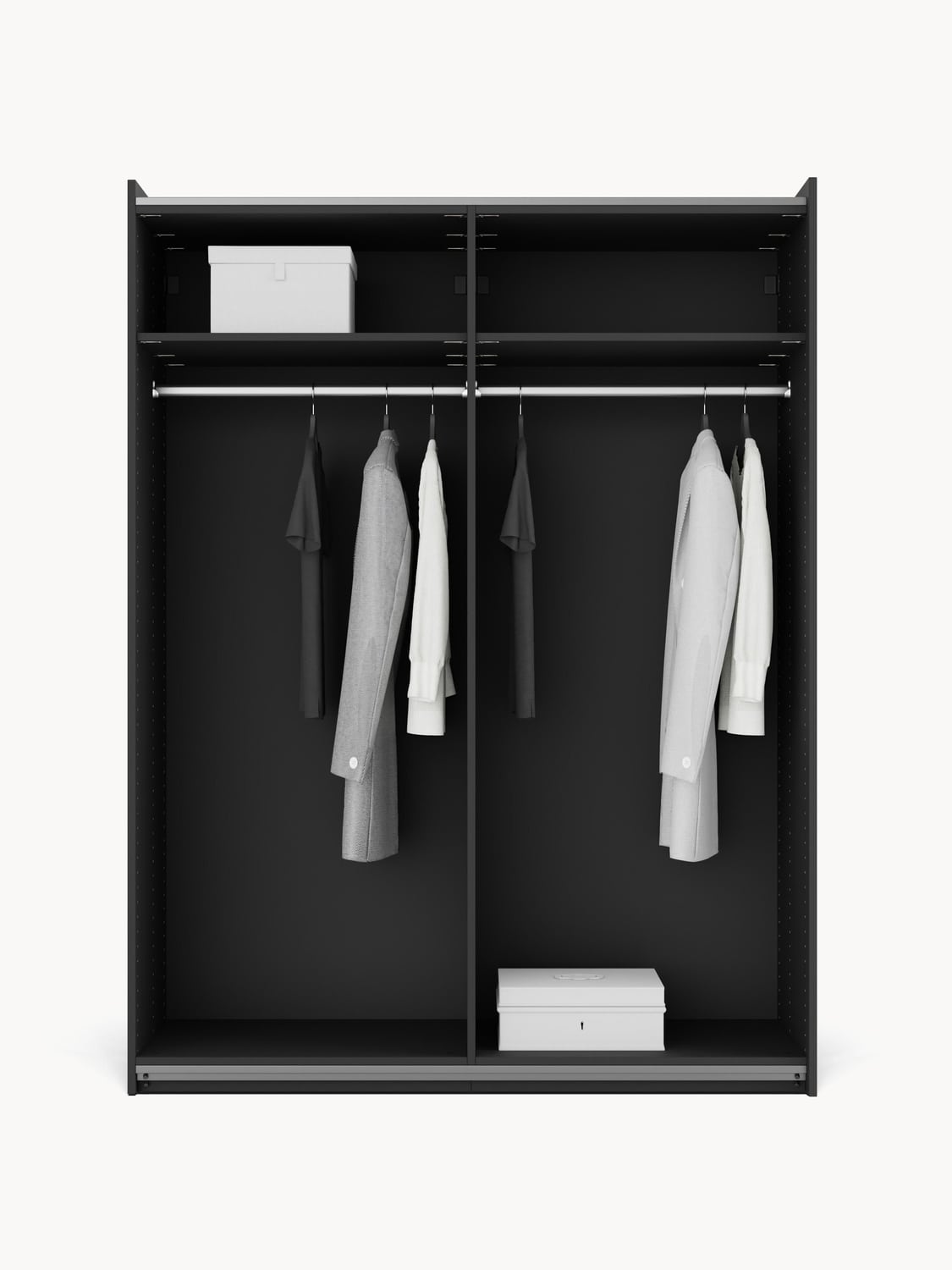 Simone Modular Sliding-Door Wardrobe, 150 cm Width, in various sizes — Olive