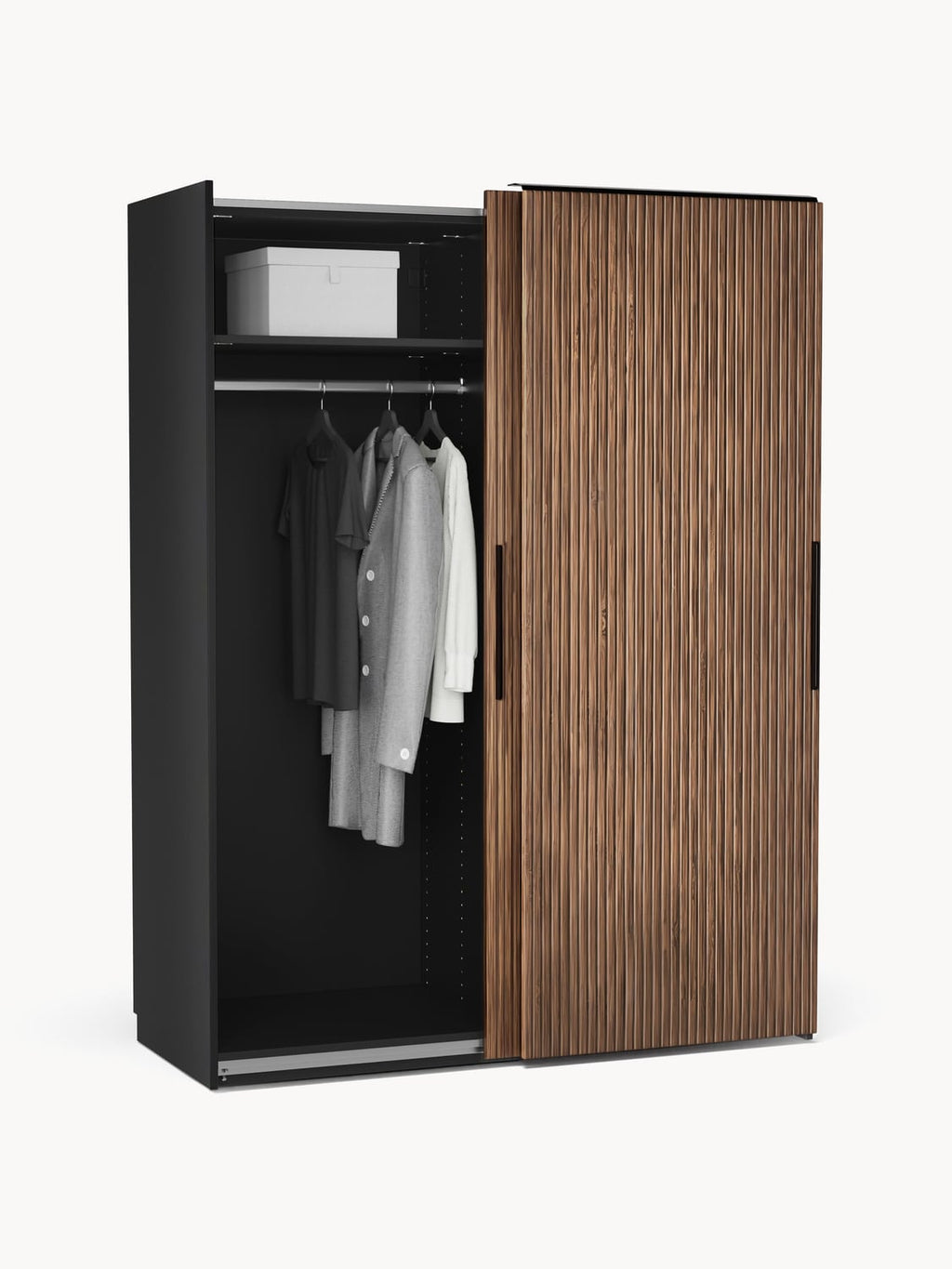 Simone Modular Sliding-Door Wardrobe, 150 cm Width, in various sizes — Olive