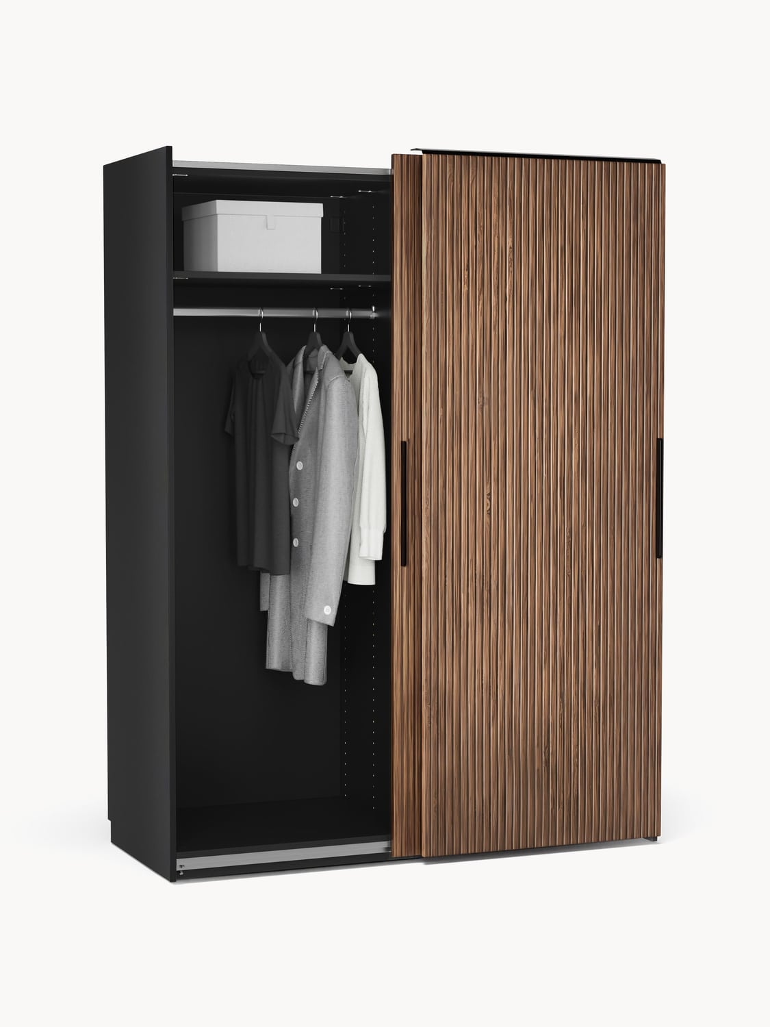Simone Modular Sliding-Door Wardrobe, 150 cm Width, in various sizes — Olive