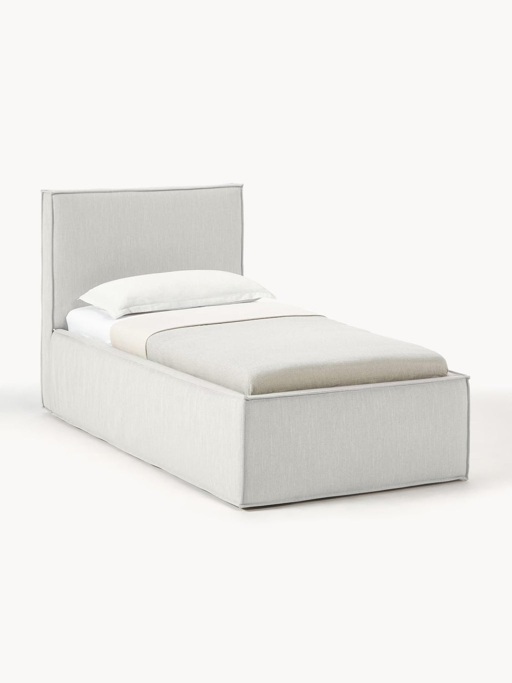 Dream Single Bed with Storage — Off-White