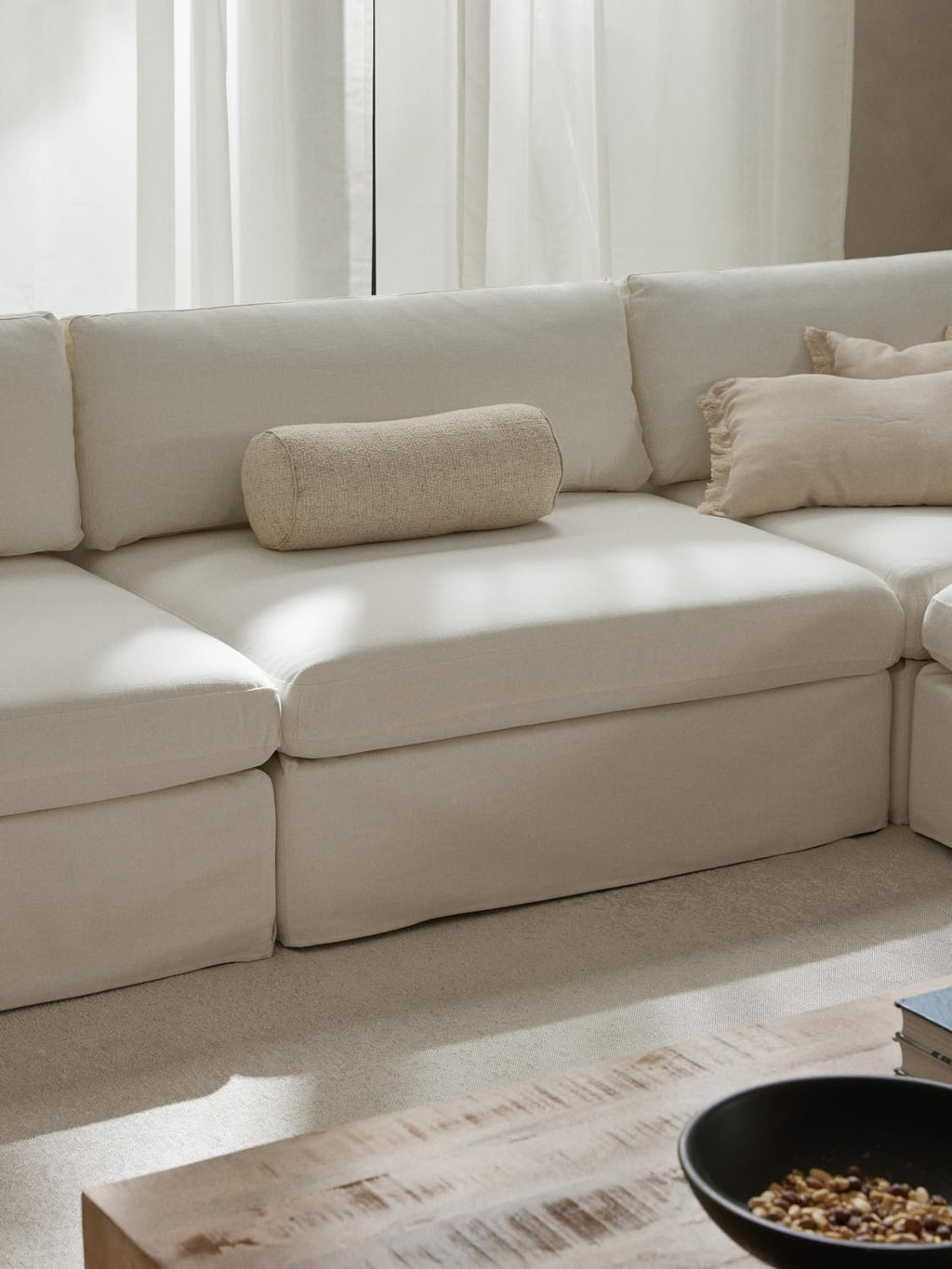 Russell Middle Module with removable covers — Ivory