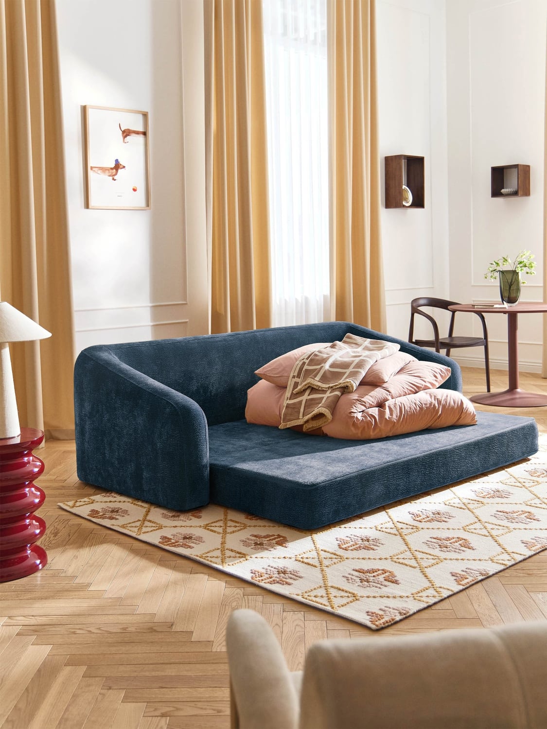 Eliot Sofa Bed (3-seater) — Petrol