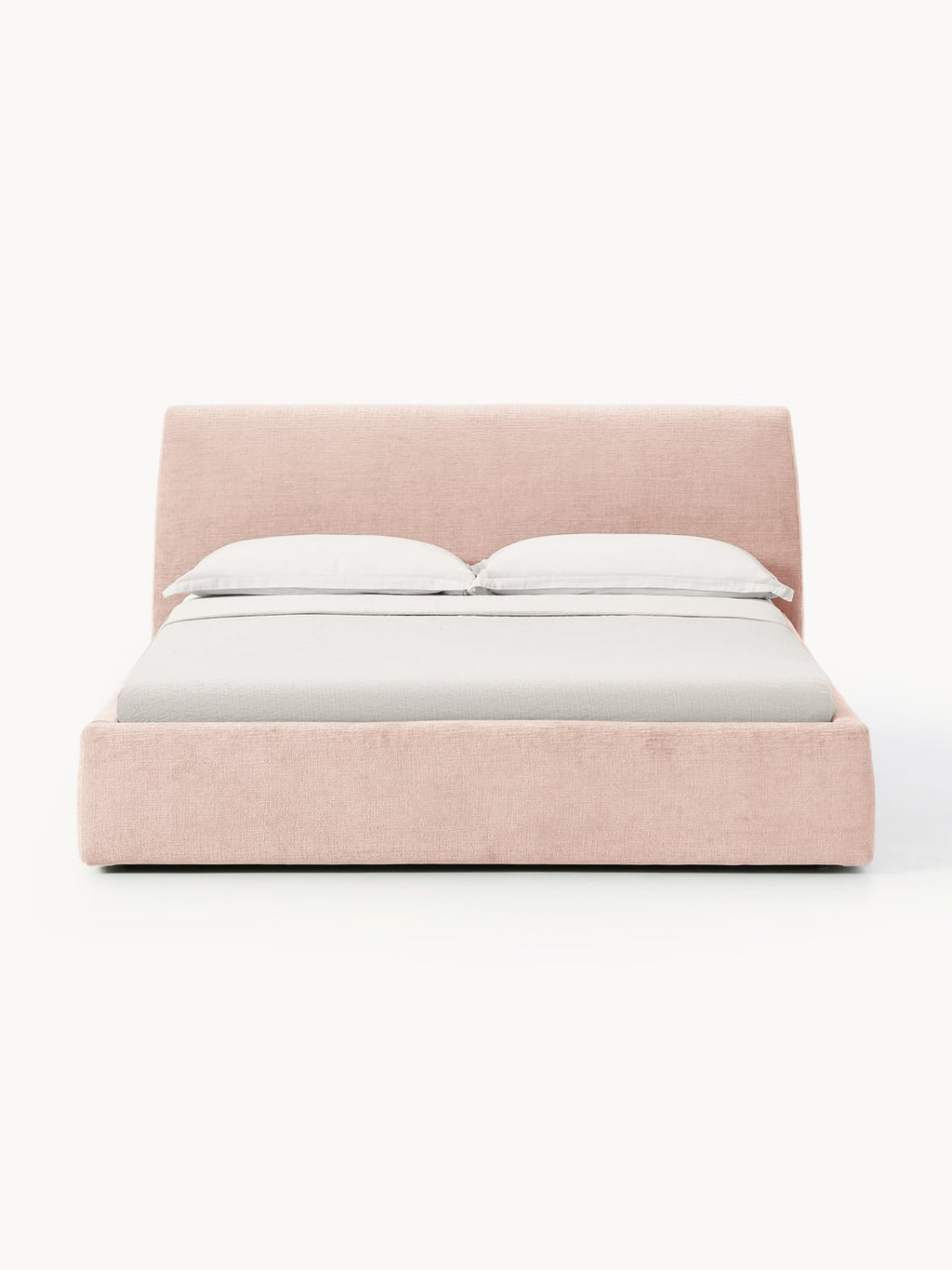 Cloud Upholstered Bed with Storage — Blush