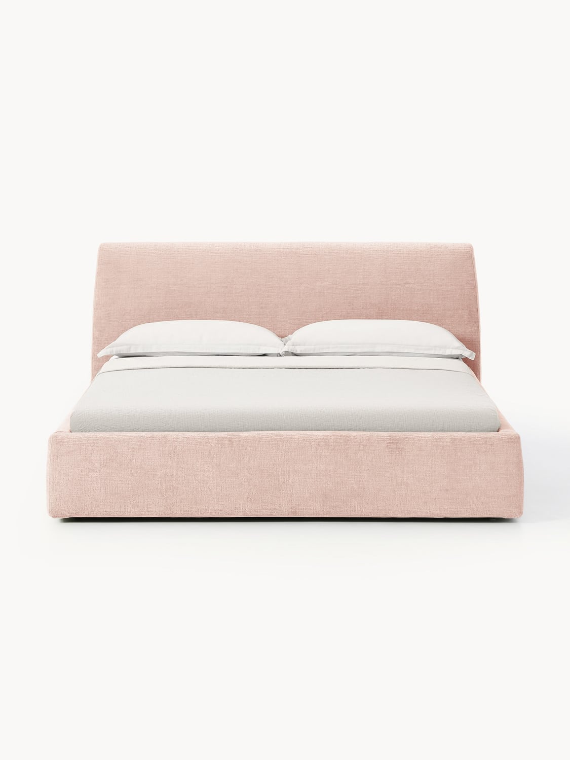 Cloud Upholstered Bed with Storage — Blush