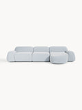 Wolke Modular Bouclé Corner Sofa (4-seater) — Pearl Grey