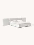 Otis Upholstered Bed with Folding Headboard — Ivory