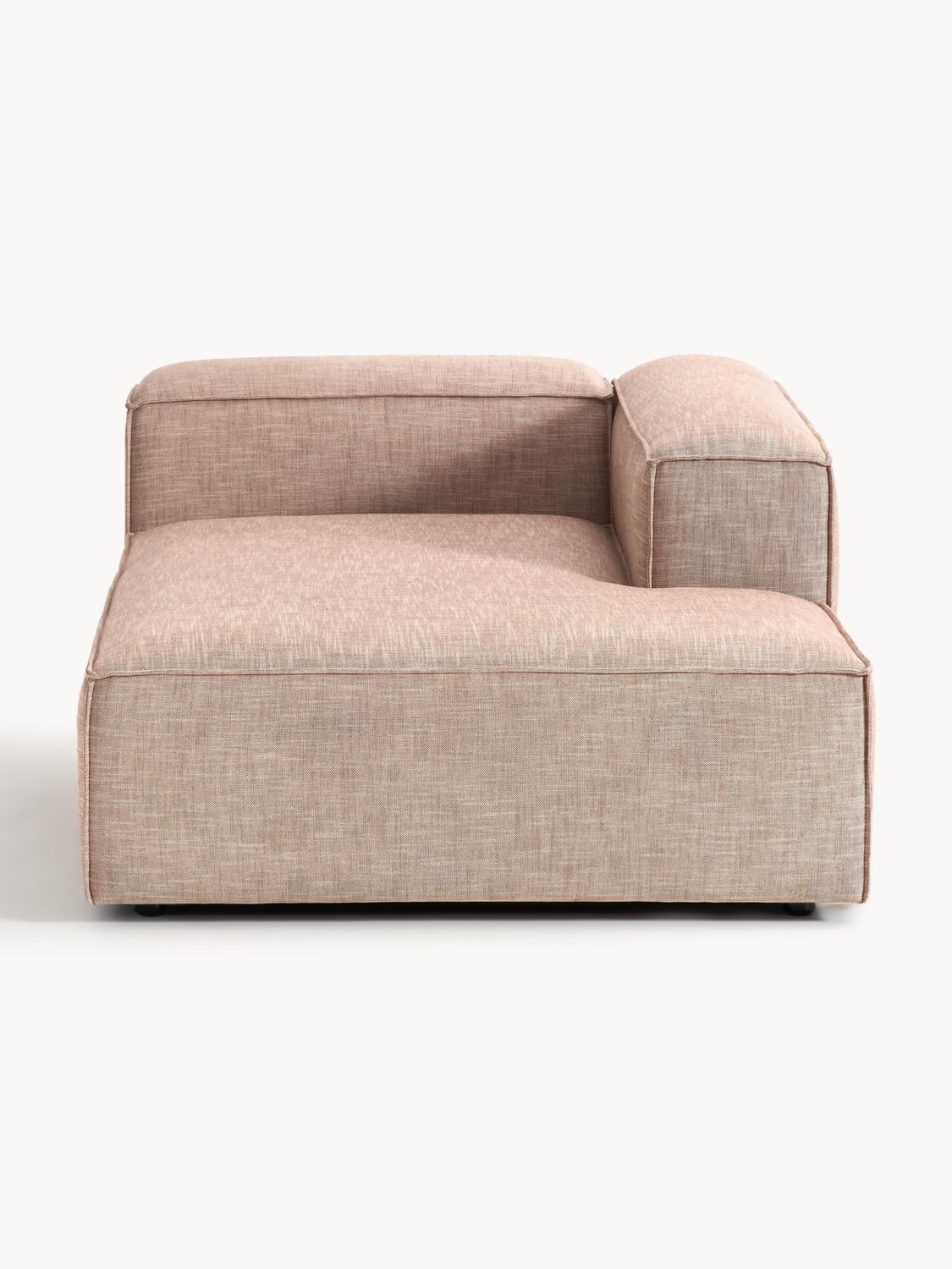 Lennon Ottoman Corner Module in Linen Blend — Warm Grey