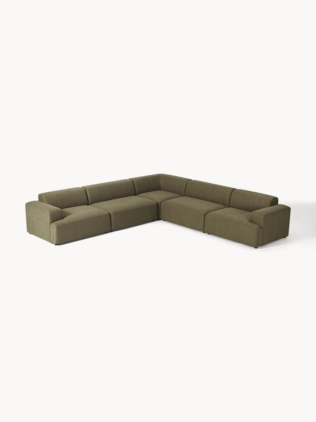 Melva Corner Sofa (4-seater) — Khaki