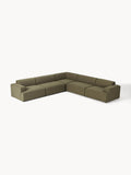 Melva Corner Sofa (4-seater) — Khaki