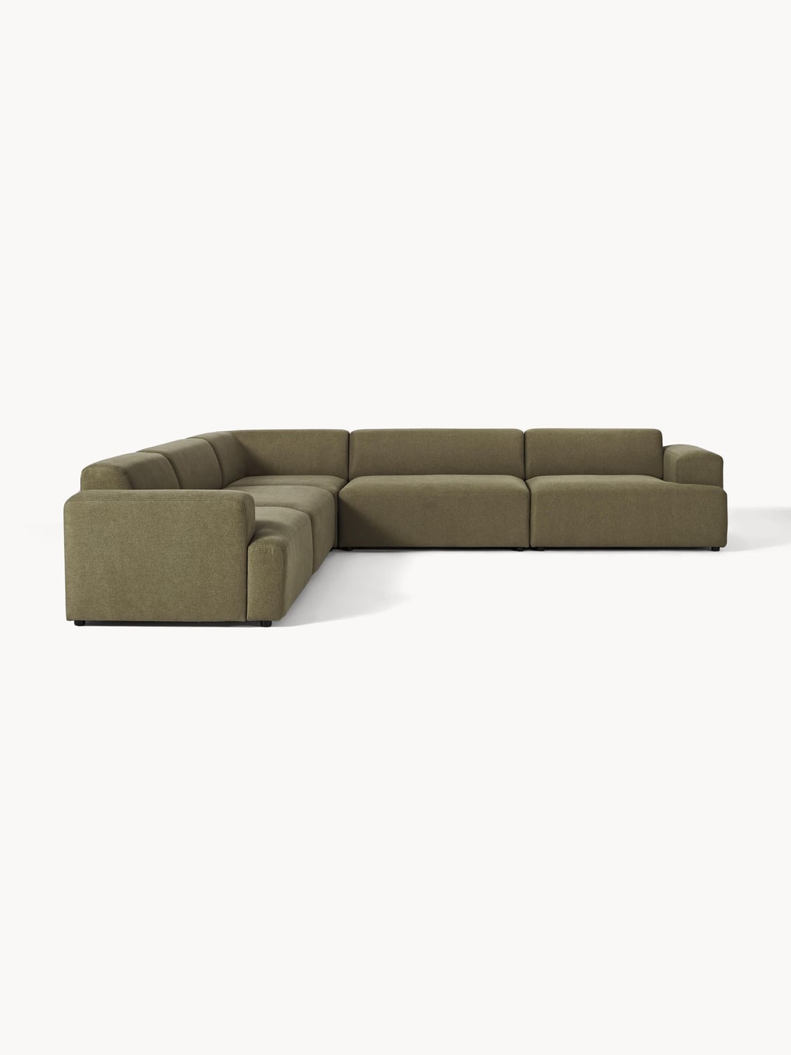 Melva Corner Sofa (4-seater) — Khaki