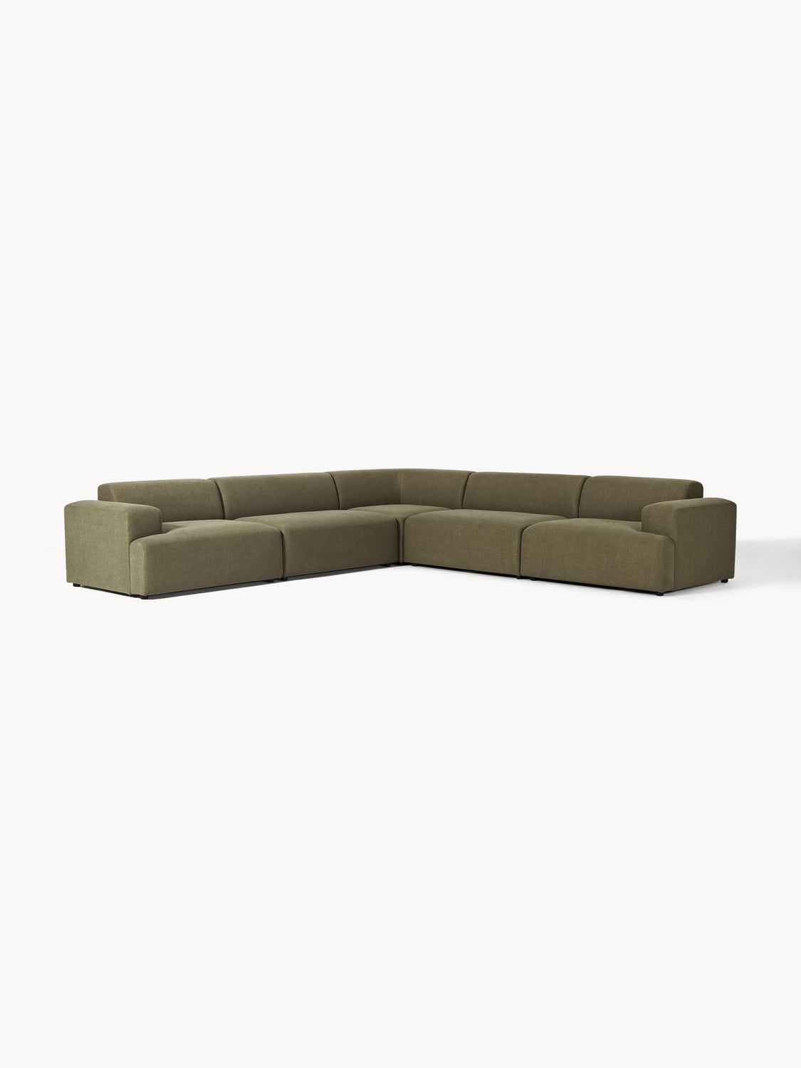 Melva Corner Sofa (4-seater) — Khaki