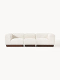 Natalie Modular Sofa (3-seater) in Teddy Bouclé — Light Grey