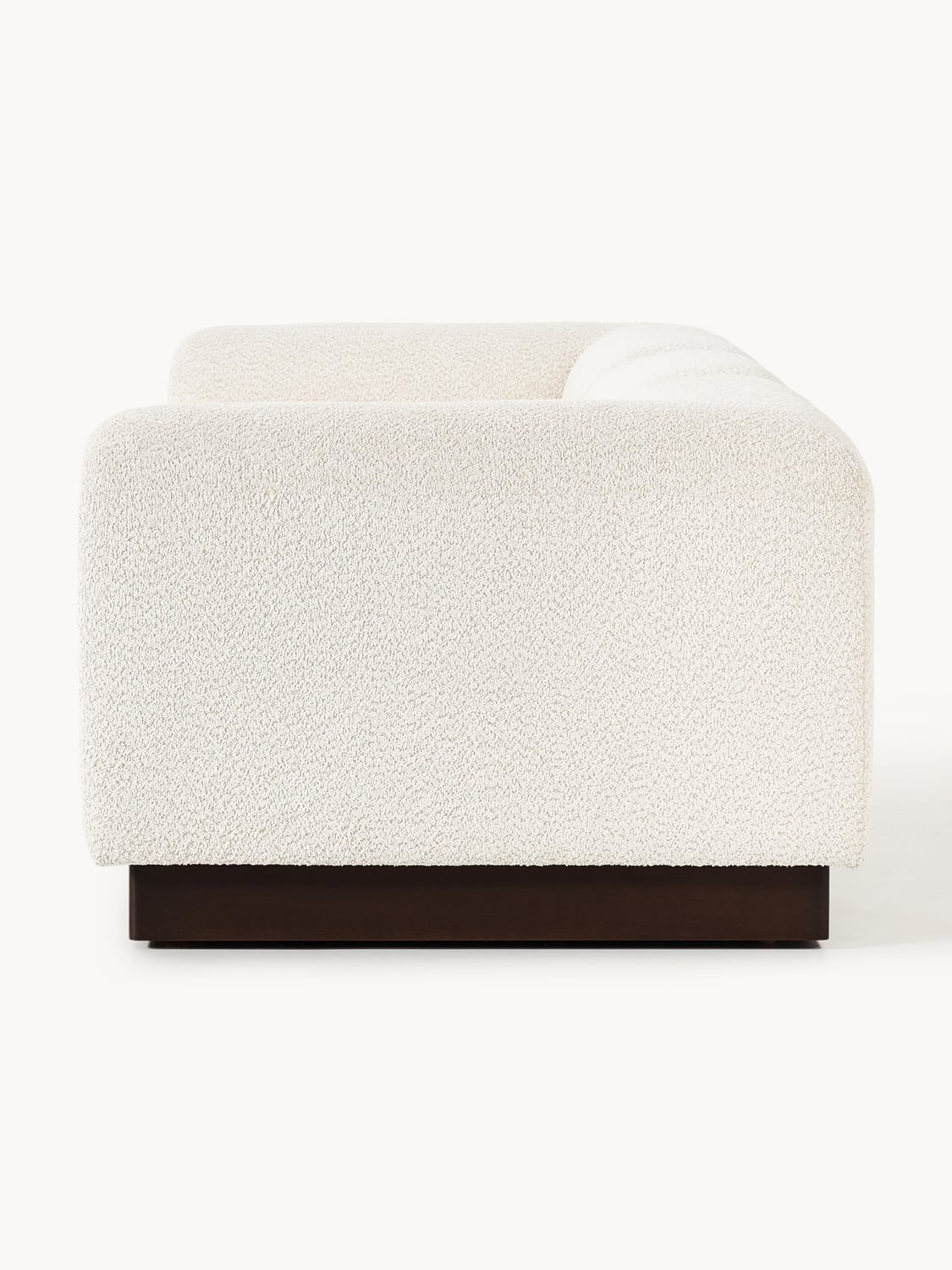Natalie Modular Sofa (3-seater) in Teddy Bouclé — Light Grey