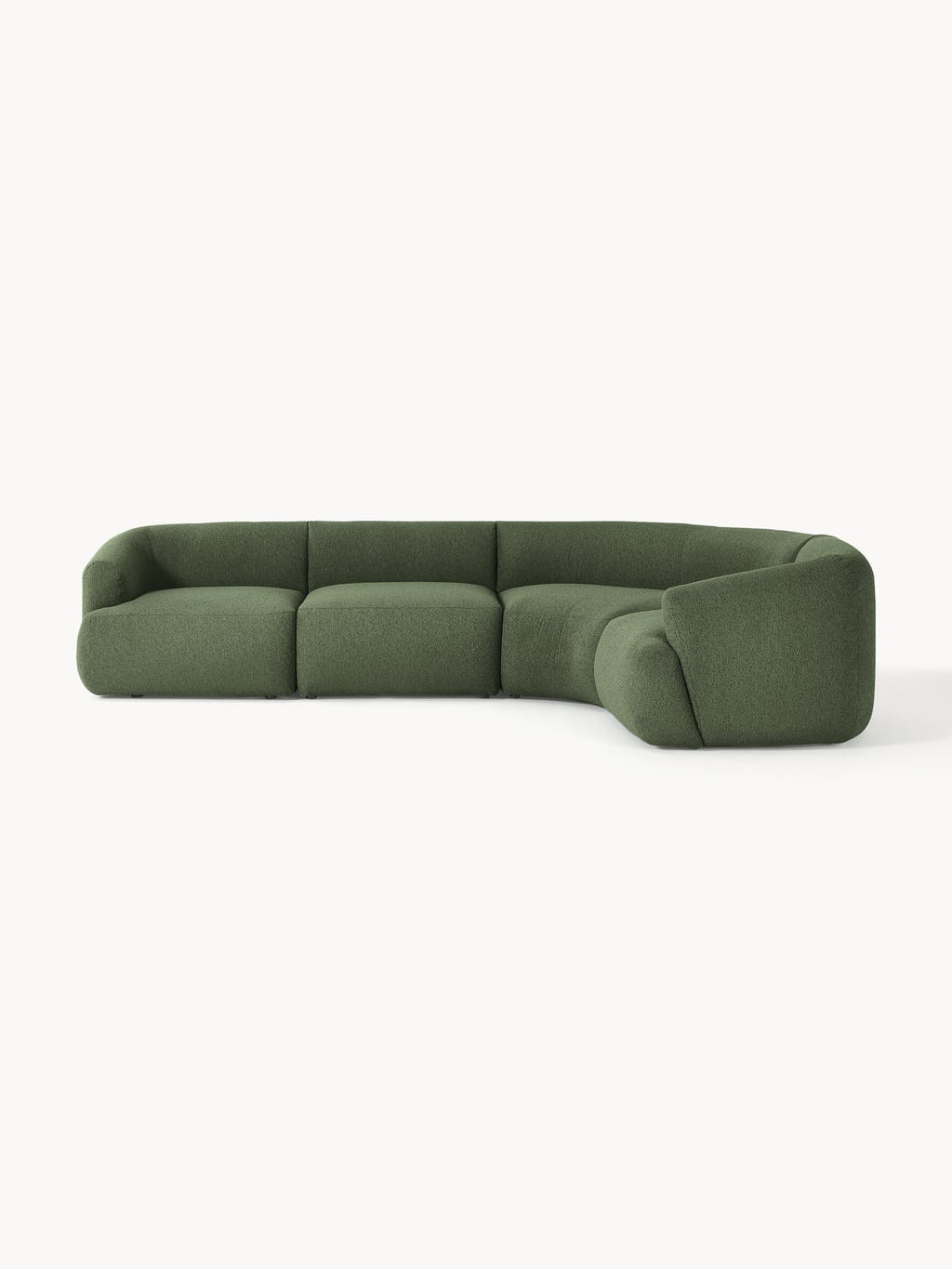 Sofia Modular Bouclé Corner Sofa (4-seater) — Green