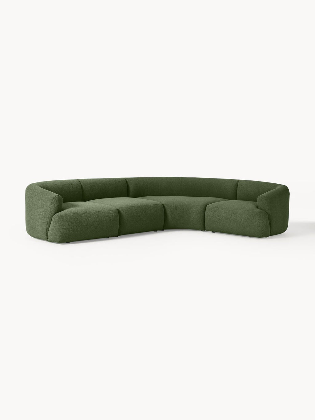 Sofia Modular Bouclé Corner Sofa (4-seater) — Green