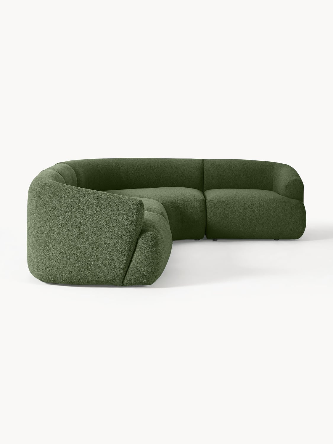 Sofia Modular Bouclé Corner Sofa (4-seater) — Green