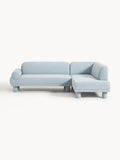 Lilo Bouclé Corner Sofa — Pearl Grey