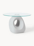 Linus Round Dining Table with Glass Top, in various sizes